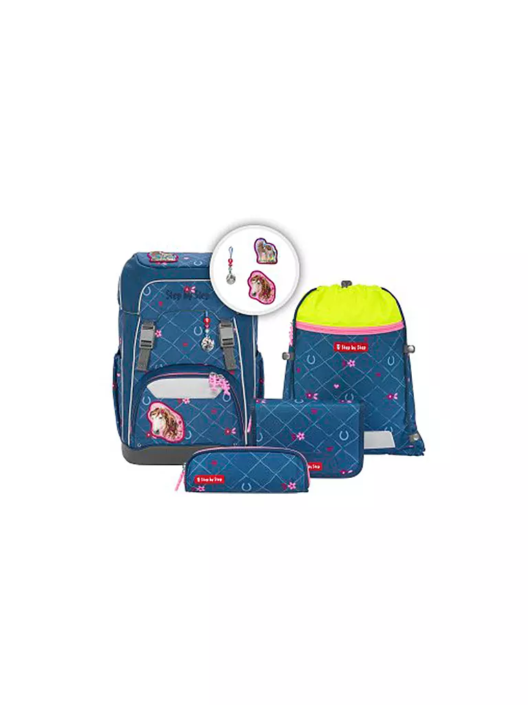 STEP BY STEP | Set zaino scuola GIANT Horse Lima | Blu scuro