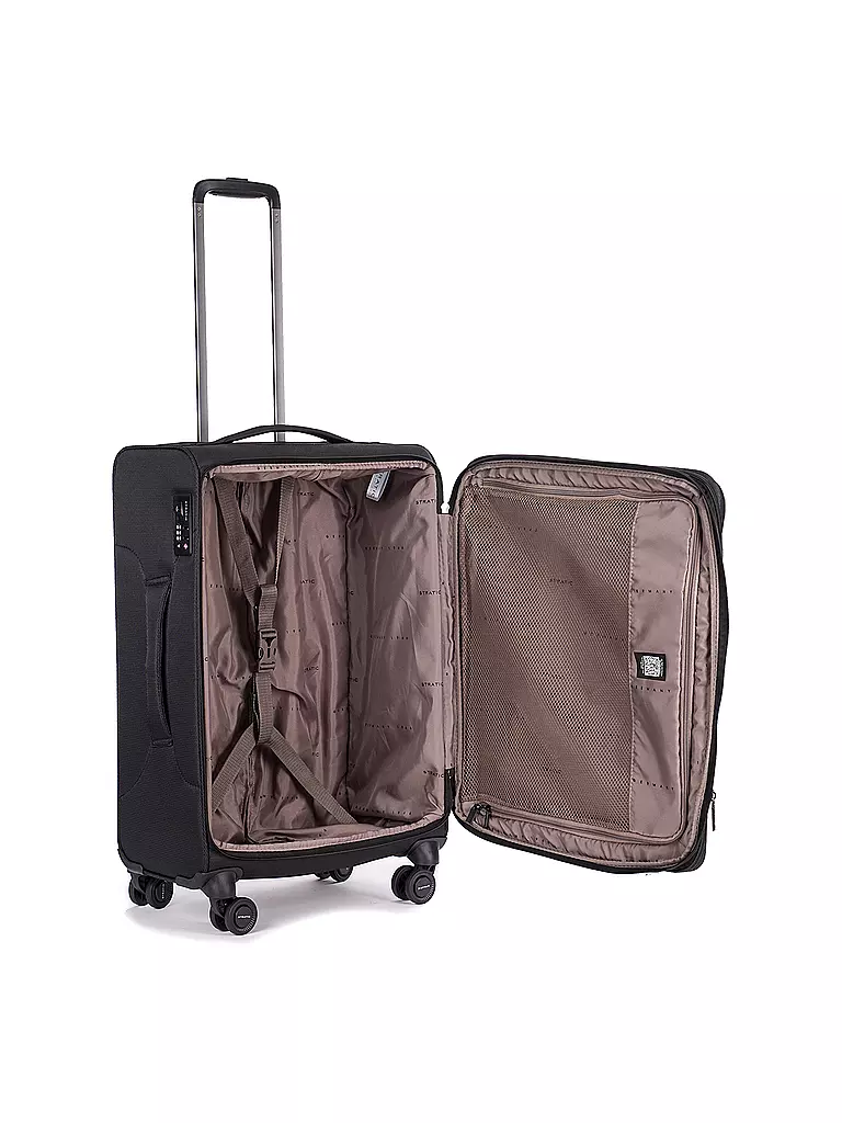 STRATIC | Trolley morbido LIGHT M 65cm nero | 