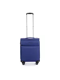 STRATIC | Trolley morbido LIGHT S 55cm nero | Blu scuro