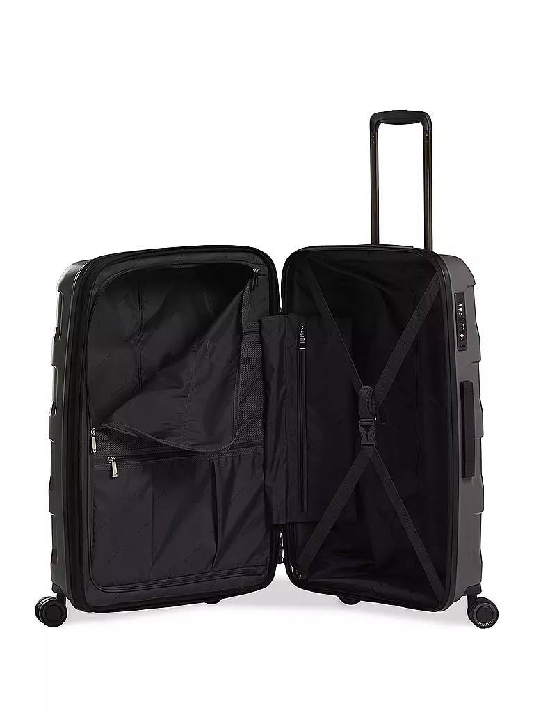 STRATIC | Trolley Straw+ 65cm Grigio Scuro | Grigio