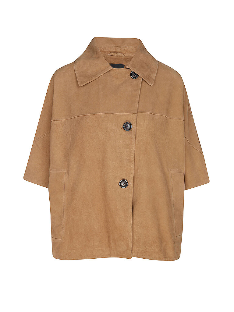 Giacca in pelle CLARA cammello 34