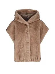 STUDIO AR | Giacca reversibile effetto pelliccia MINK | Cammello