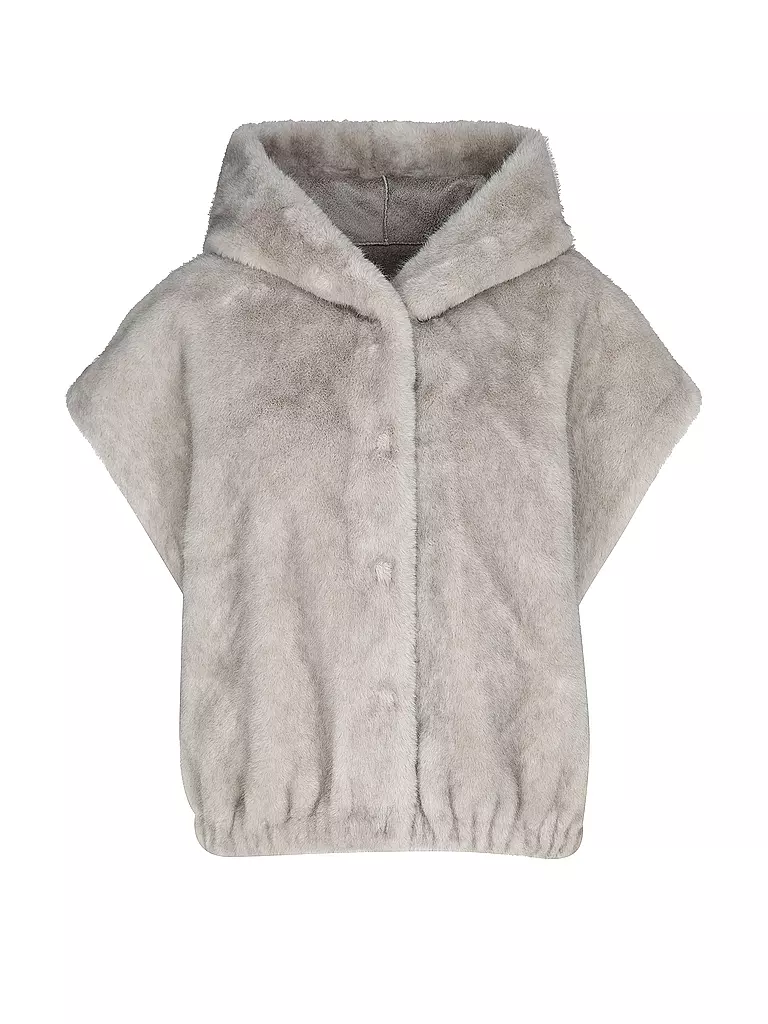 STUDIO AR | Giacca reversibile effetto pelliccia MINK | Grigio