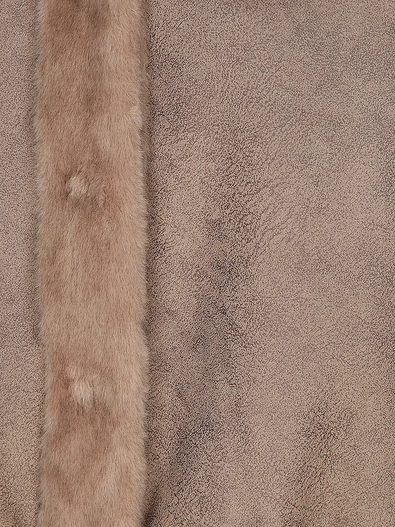 STUDIO AR | Giacca reversibile effetto pelliccia MINK | Cammello