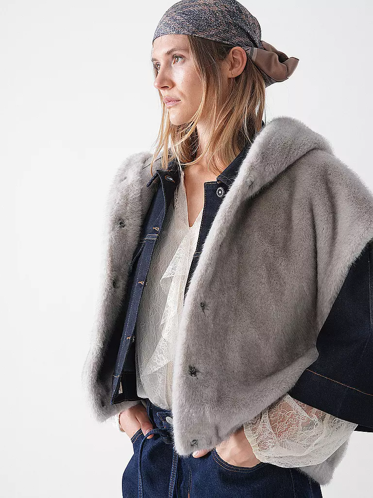 STUDIO AR | Giacca reversibile effetto pelliccia MINK |