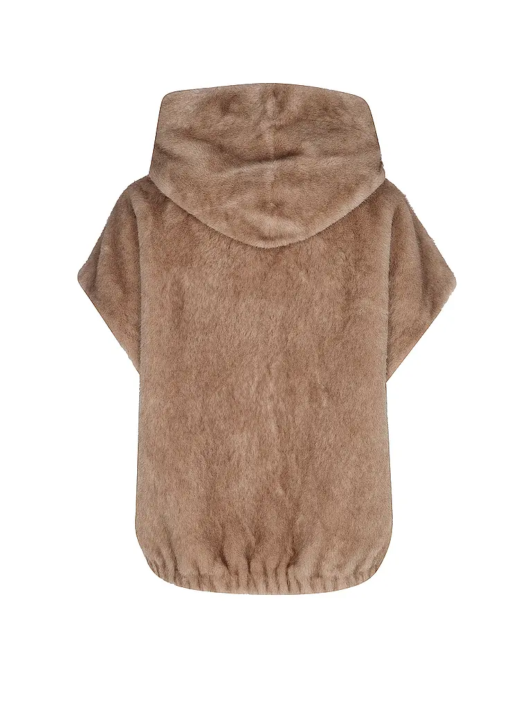 STUDIO AR | Giacca reversibile effetto pelliccia MINK | Cammello