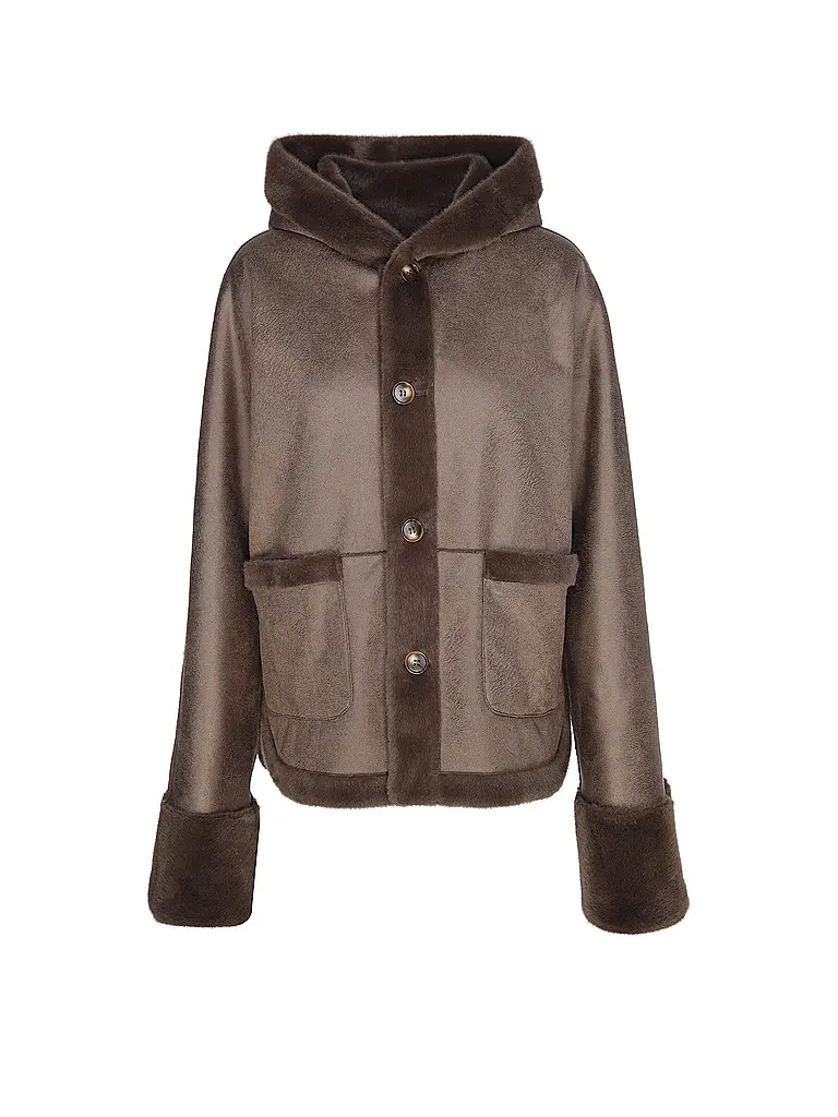 STUDIO AR | Giacca reversibile effetto pelliccia RYLEE | Marrone