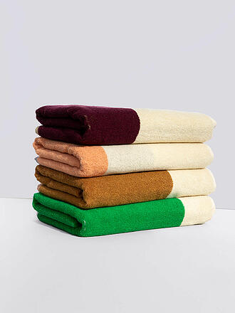 SUITE702 | Telo doccia 70x140cm MARTENS AND MARTENS Giallo/Bordeaux