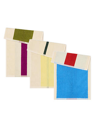 SUITE702 | Asciugamano per ospiti Asciugamano per ospiti 3x30x50cm COTONE PETTINATO Aqua/Fucsia/Giallo