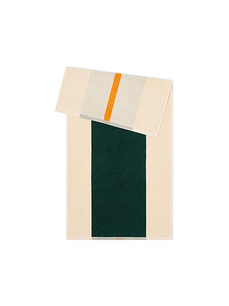 SUITE702 | Asciugamano 50x100cm COTONE PETTINATO Verde Scuro/Arancione