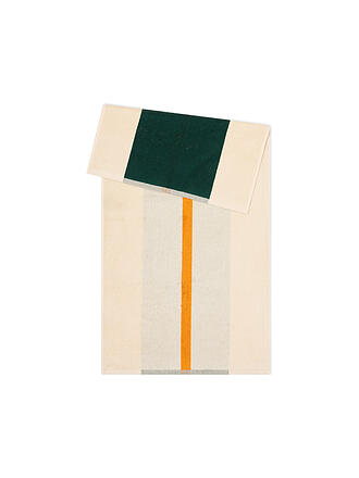 SUITE702 | Asciugamano 50x100cm COTONE PETTINATO Verde Scuro/Arancione