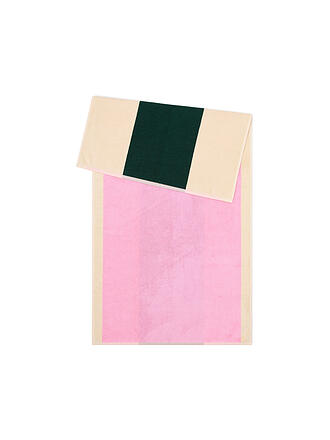 SUITE702 | Telo doccia 70x140cm COTONE PETTINATO Rosa/Verde Scuro