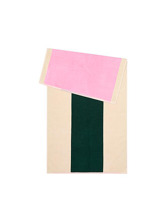 SUITE702 | Telo doccia 70x140cm COTONE PETTINATO Rosa/Verde Scuro
