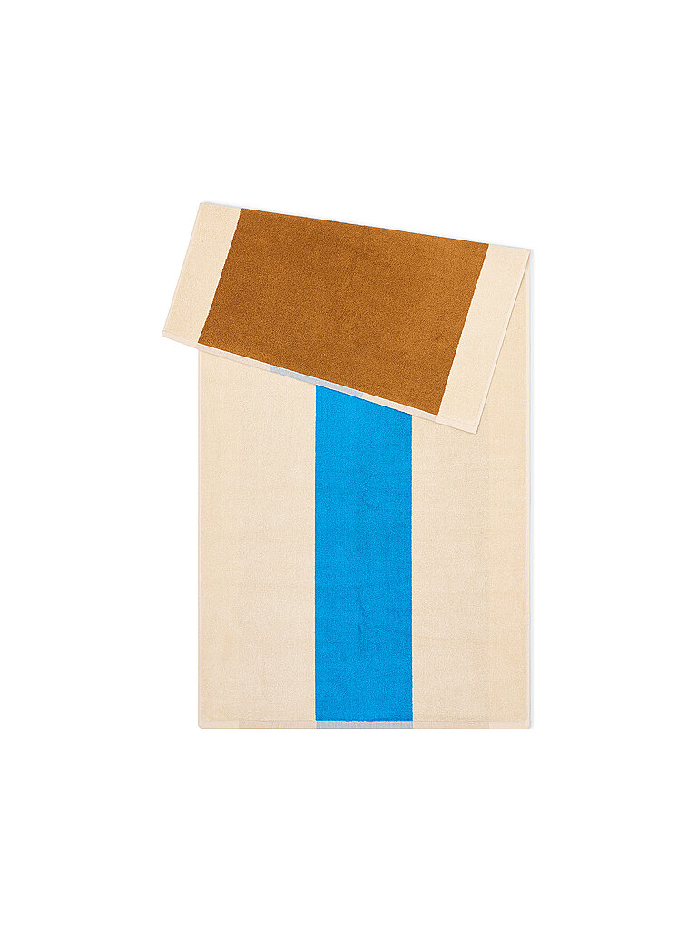 Telo doccia 70x140cm COTONE PETTINATO Aqua/Toffee cammello