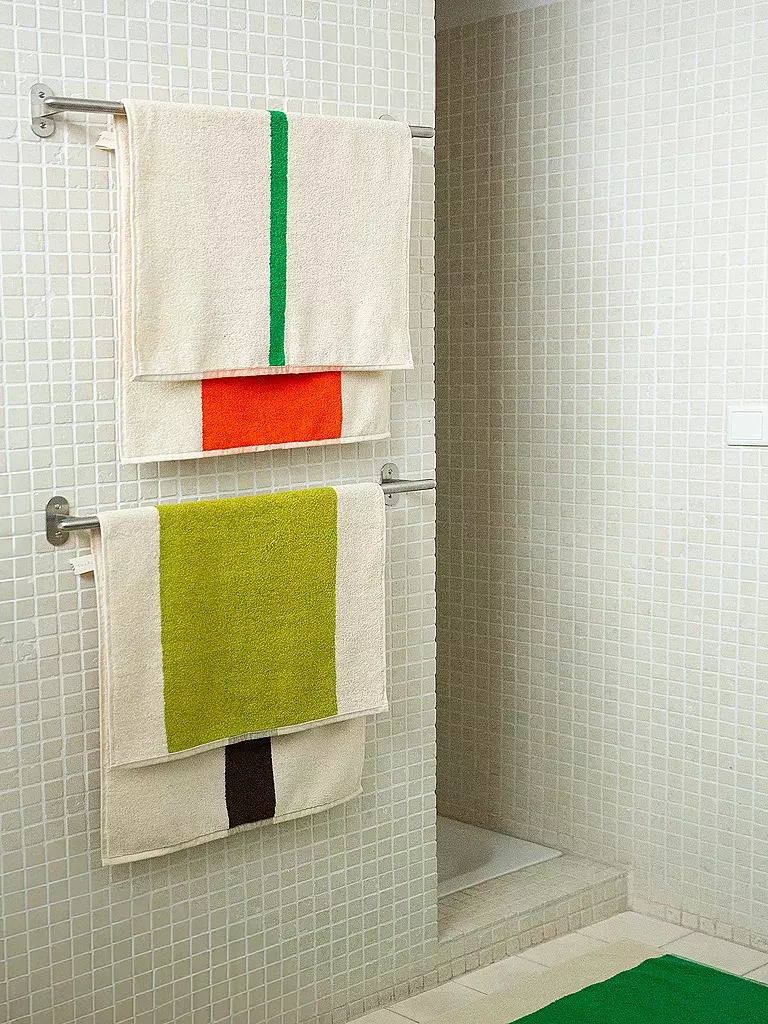 SUITE702 | Asciugamano 50x100cm MARTENS AND MARTENS Arancione/Verde | Arancione
