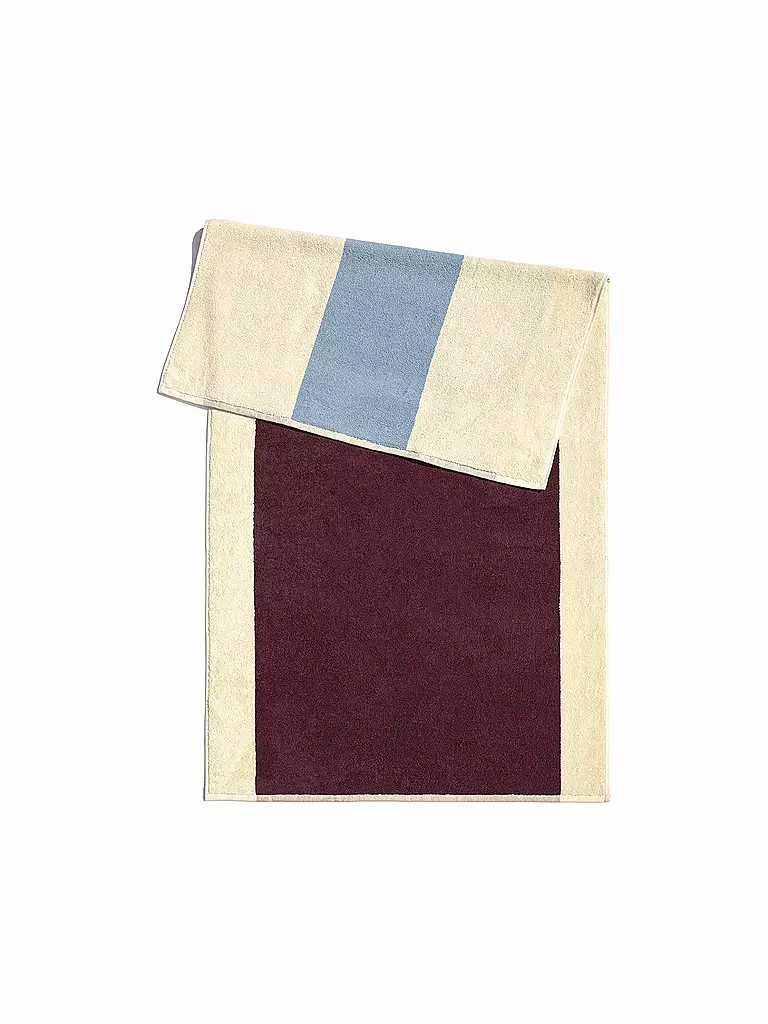 SUITE702 | Asciugamano 50x100cm MARTENS AND MARTENS Azzurro cielo/Bordeaux | Rosso scuro