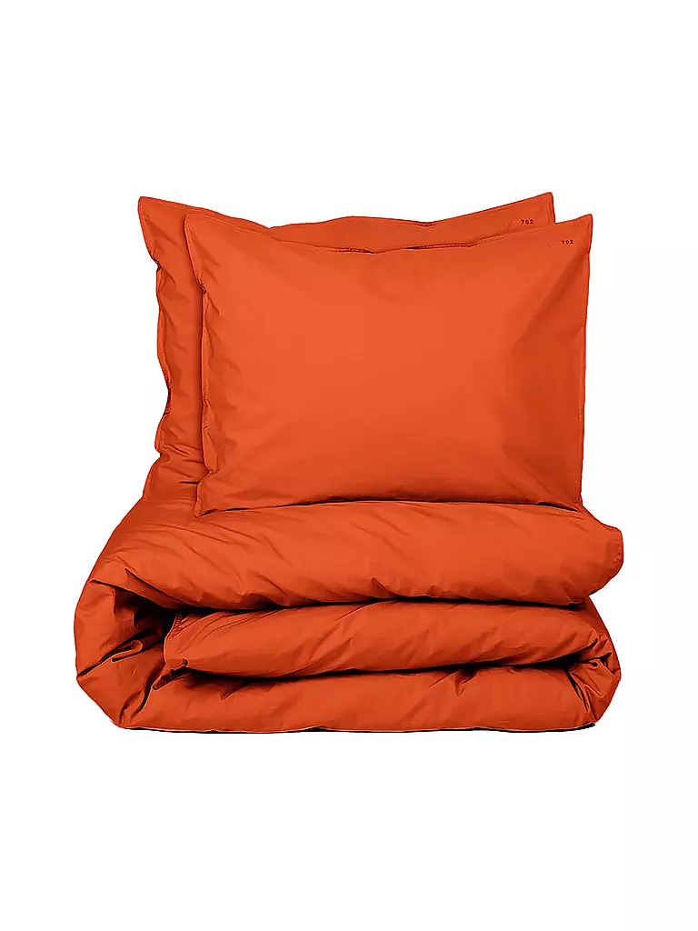 SUITE702 | Biancheria da letto in percalle 70x90 cm/140x200 cm Poppy Orange | Arancione