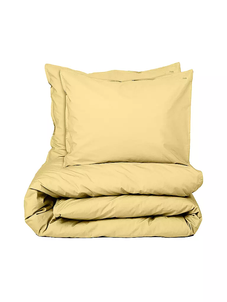 SUITE702 | Biancheria da letto in percalle 70x90cm/140x200cm Giallo Burro | Giallo