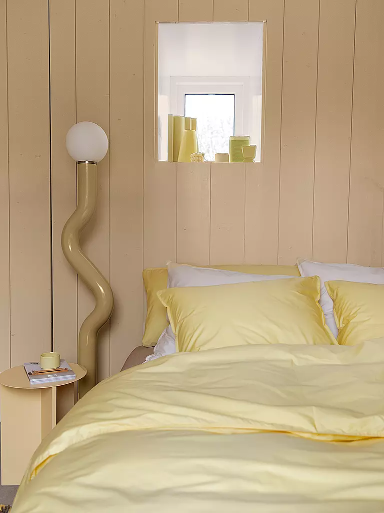 SUITE702 | Biancheria da letto in percalle 70x90cm/140x200cm Giallo Burro | Giallo