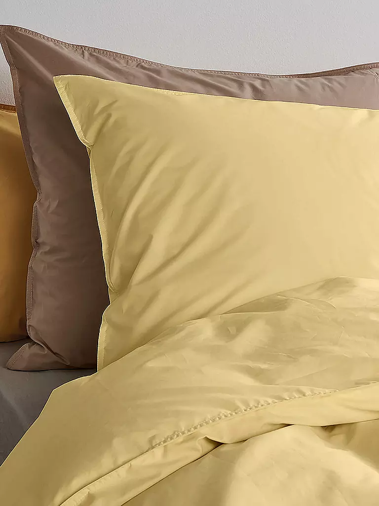 SUITE702 | Biancheria da letto in percalle 70x90cm/140x200cm Giallo Burro | 