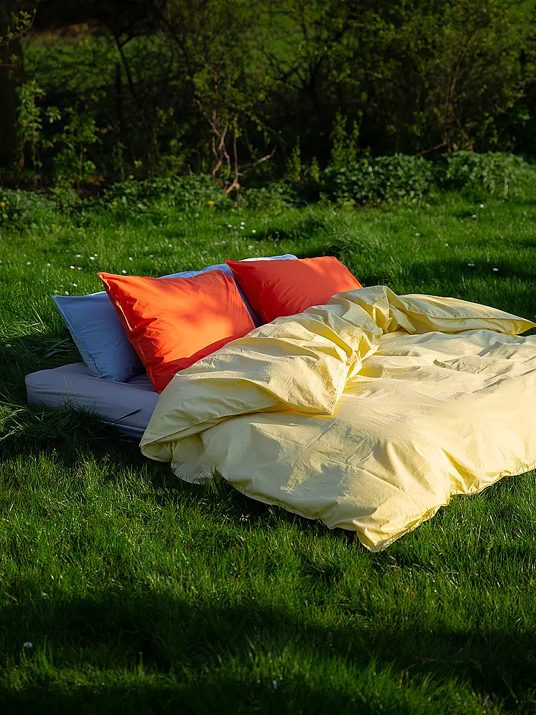 SUITE702 | Biancheria da letto in percalle 70x90cm/140x200cm Giallo Burro | 