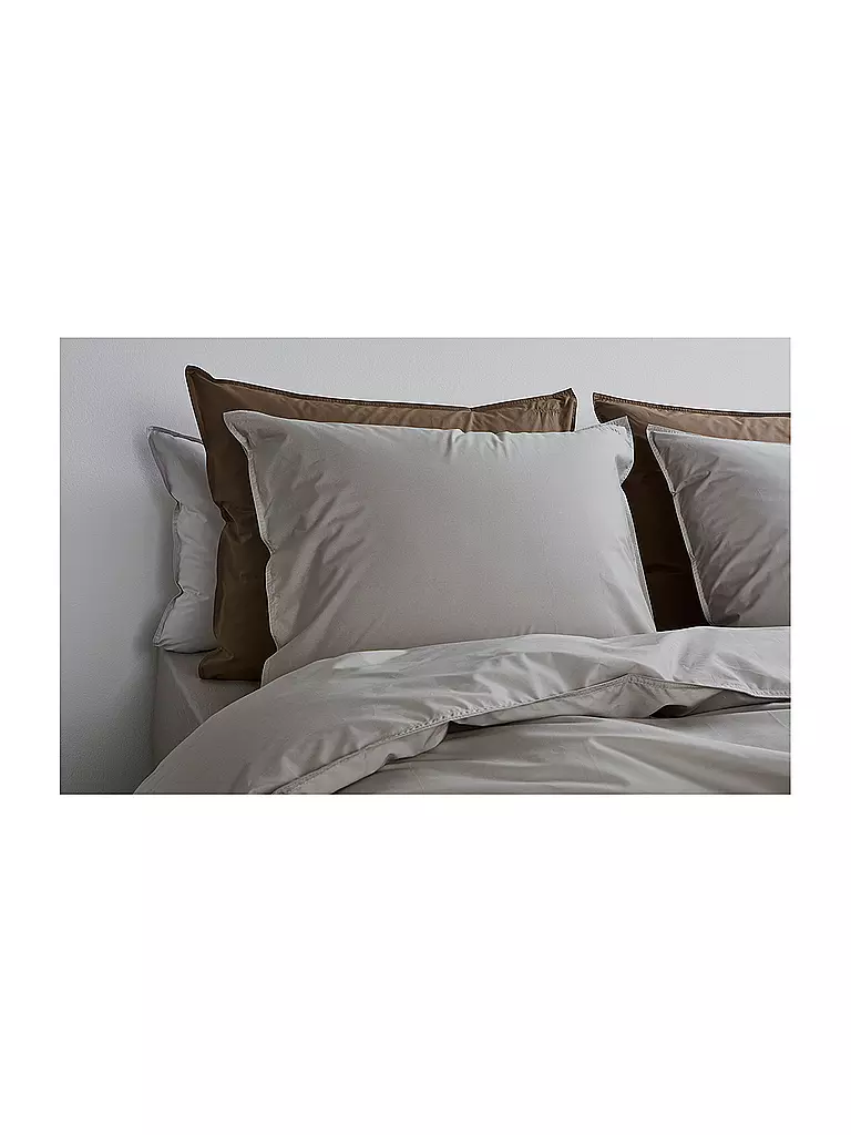 SUITE702 | Biancheria da letto in percalle 70x90cm/140x200cm Grigio Argento | Grigio chiaro