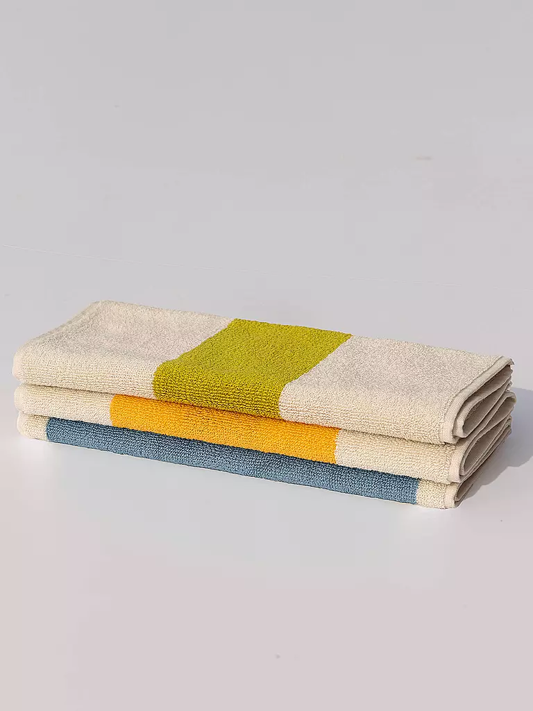 SUITE702 | Set di asciugamani per ospiti 3x 30x50cm MARTENS AND MARTENS Lime/Yellow/Sky Blue |