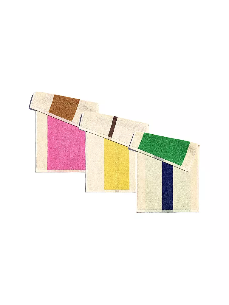 SUITE702 | Set di asciugamani per ospiti 3x 30x50cm MARTENS AND MARTENS Rosa/Blu Royal/Marrone | Multicolore