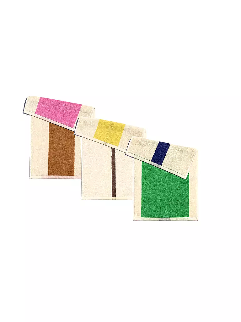 SUITE702 | Set di asciugamani per ospiti 3x 30x50cm MARTENS AND MARTENS Rosa/Blu Royal/Marrone | Multicolore