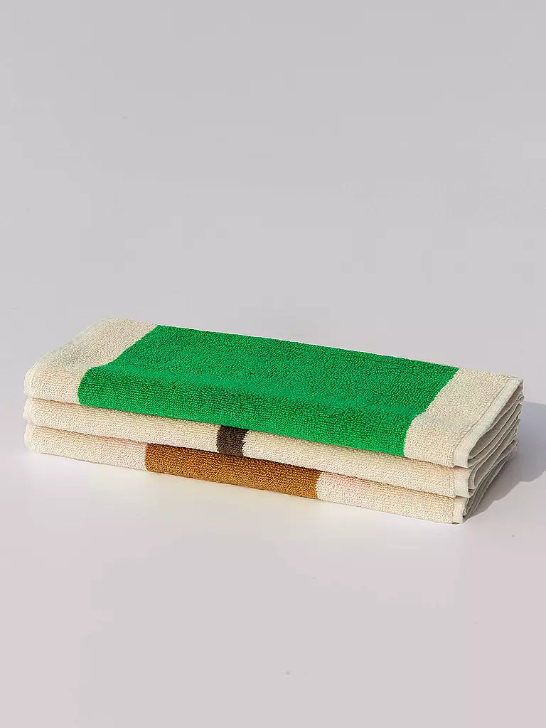 SUITE702 | Set di asciugamani per ospiti 3x 30x50cm MARTENS AND MARTENS Rosa/Blu Royal/Marrone |