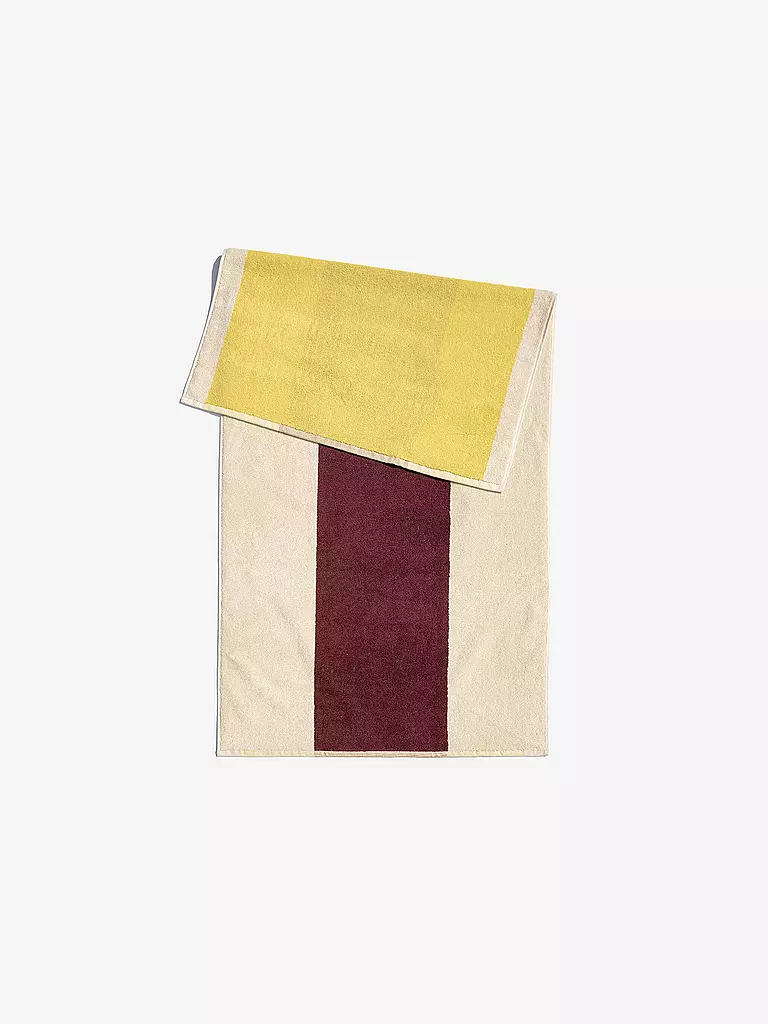SUITE702 | Telo doccia 70x140cm MARTENS AND MARTENS Giallo/Bordeaux | Giallo
