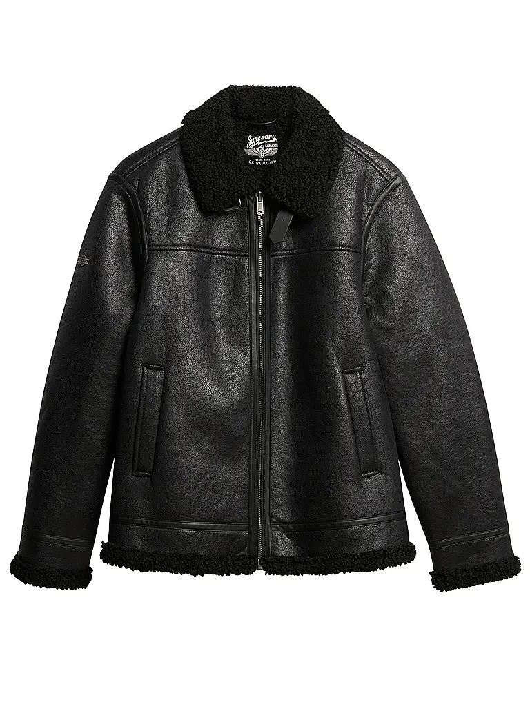 SUPERDRY | Blouson effetto pelle | Nero