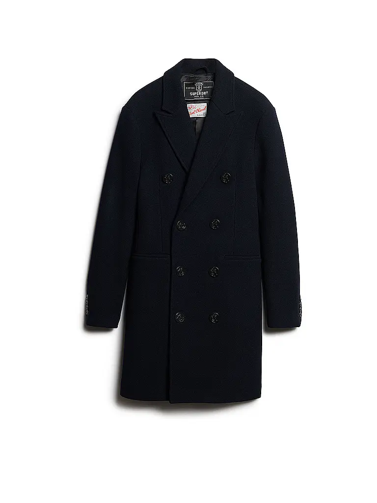 SUPERDRY | Cappotto di lana | Blu scuro
