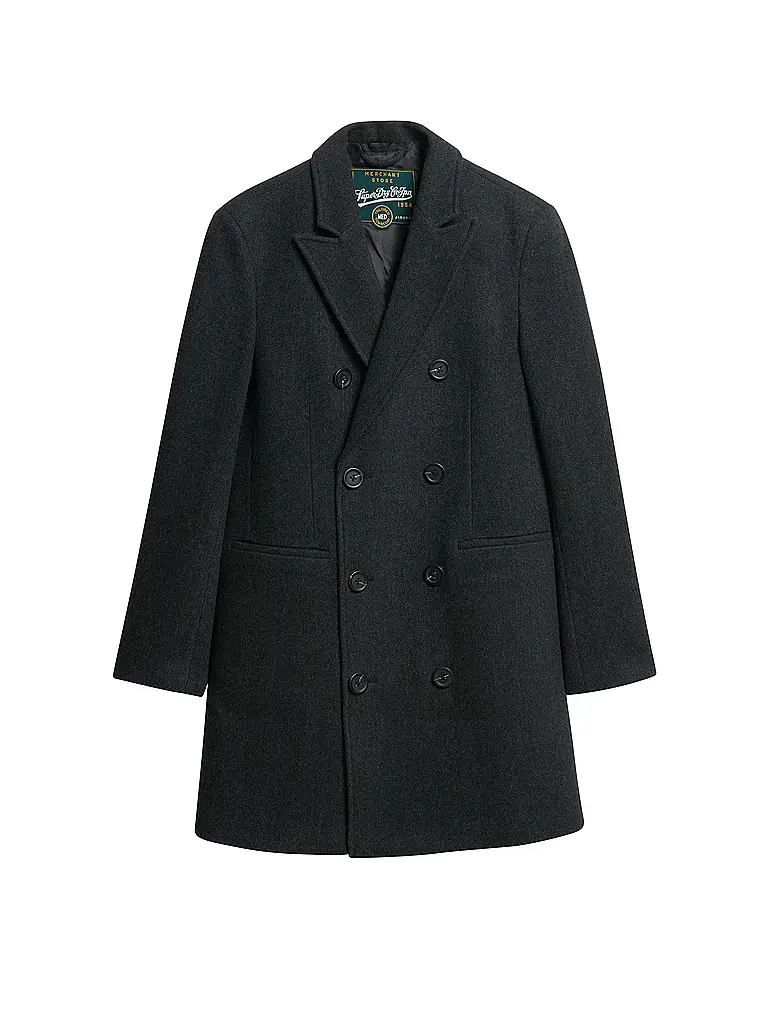 SUPERDRY | Cappotto di lana | Nero