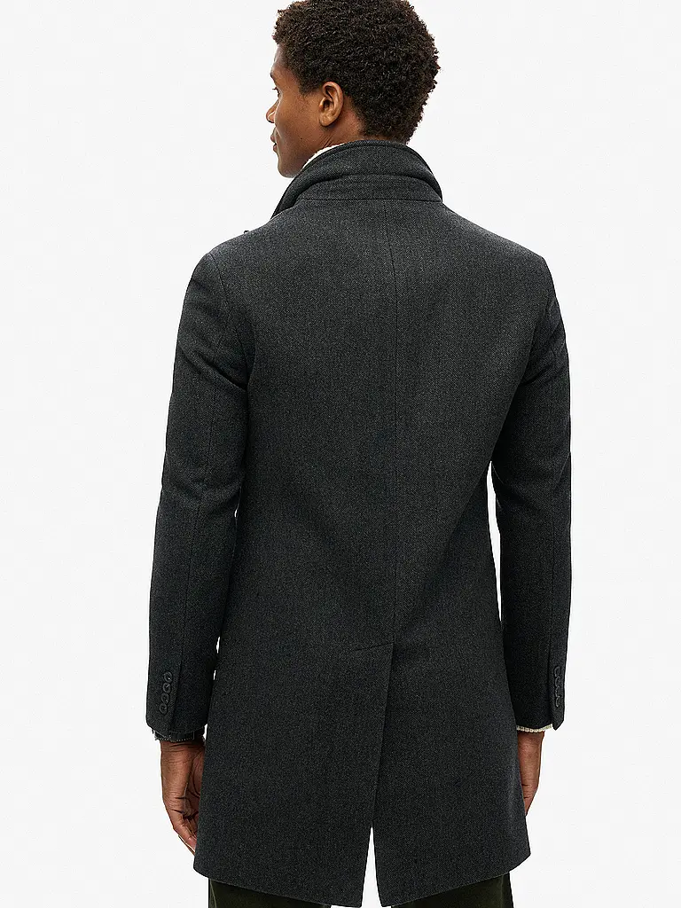 SUPERDRY | Cappotto di lana | Nero