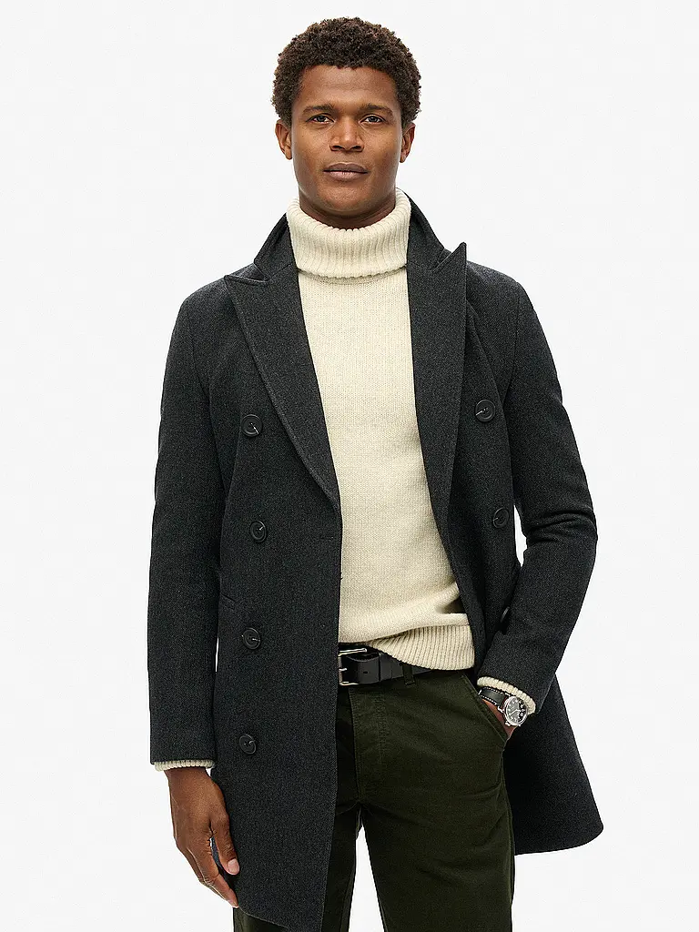 SUPERDRY | Cappotto di lana | Nero