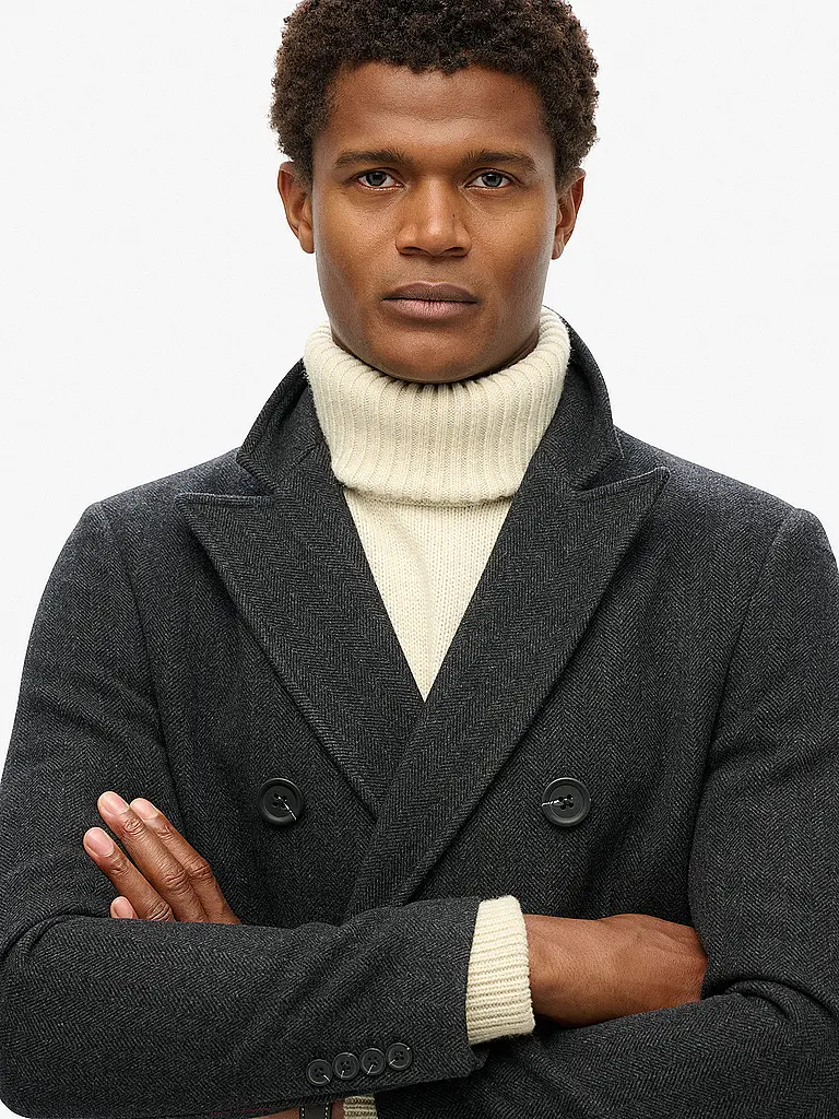 SUPERDRY | Cappotto di lana | Nero