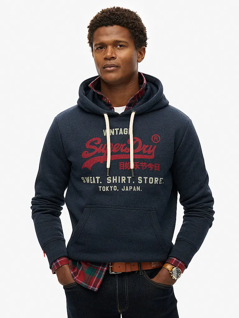 SUPERDRY | Kapuzensweater - Hoodie | Blu scuro