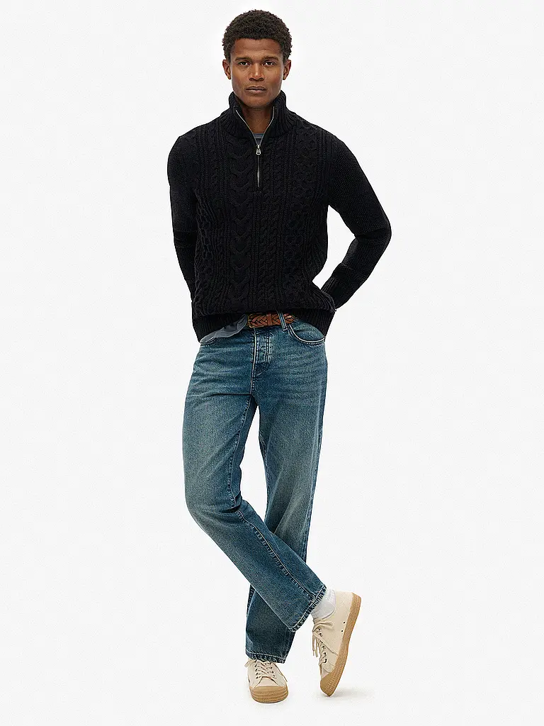 SUPERDRY | Pullover Troyer JACOB | Blu