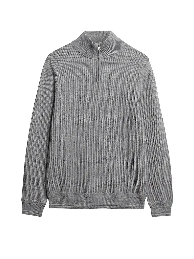 SUPERDRY | Pullover Troyer | Grigio chiaro