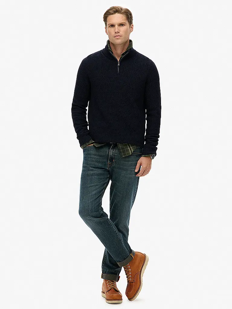 SUPERDRY | Pullover Troyer | Blu scuro