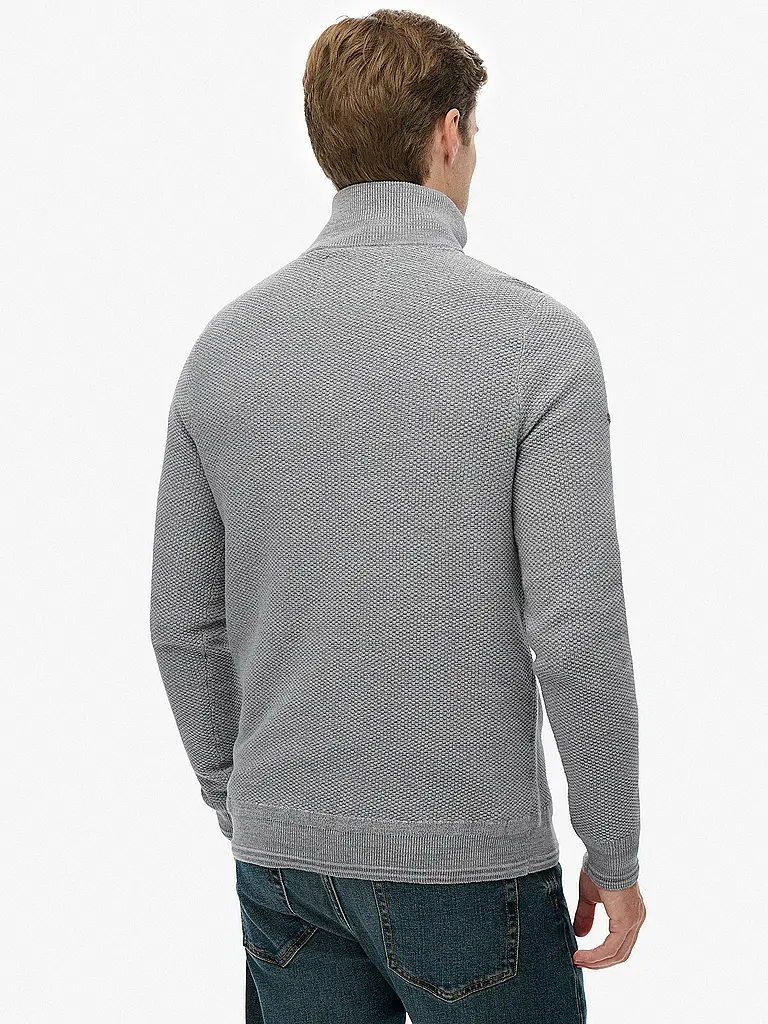 SUPERDRY | Pullover Troyer | Grigio chiaro