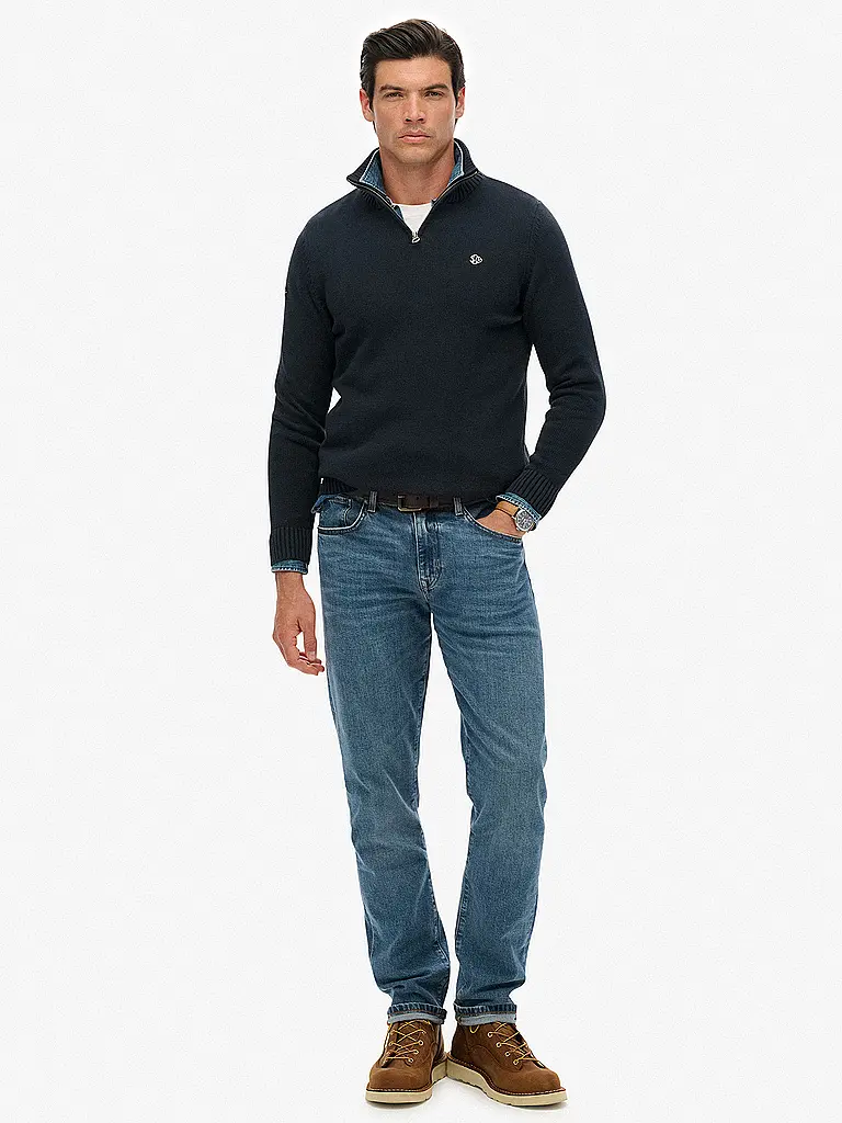 SUPERDRY | Troyer Sweater | Blu scuro