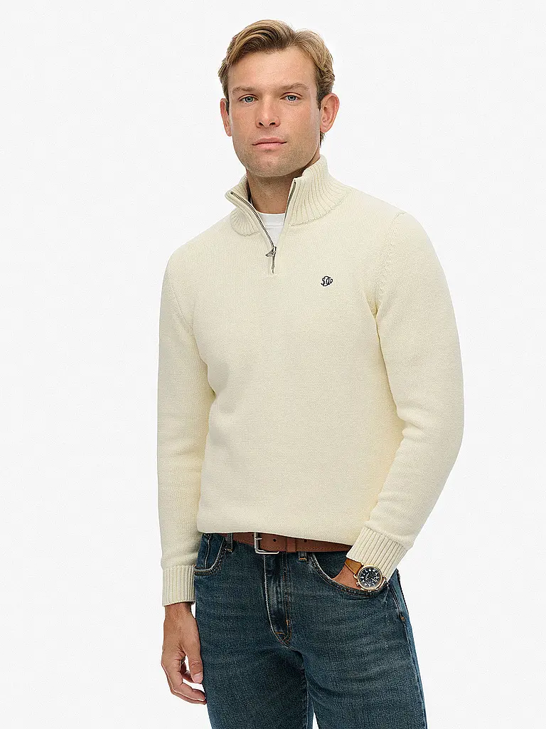 SUPERDRY | Troyer Sweater | Crema