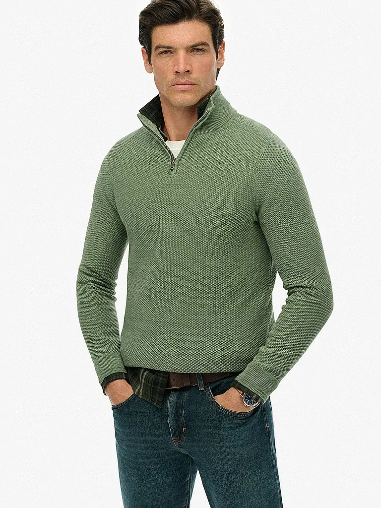 SUPERDRY | Troyer Sweater | Verde