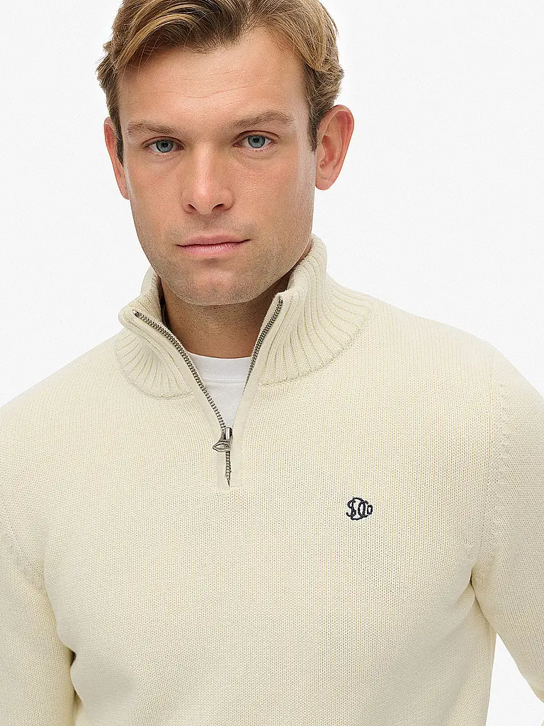 SUPERDRY | Troyer Sweater | Crema