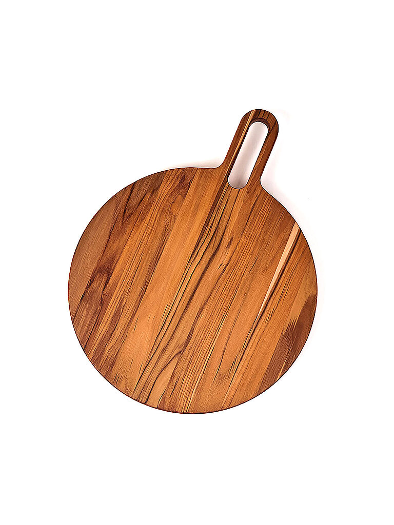 Tagliere con manico lungo rotondo 51cm BISTRO in legno di teak marrone