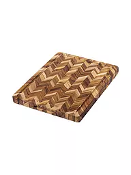 TEAKHAUS | Tagliere a spina di pesce extra spesso 41x30,5 cm in legno di teak | Marrone