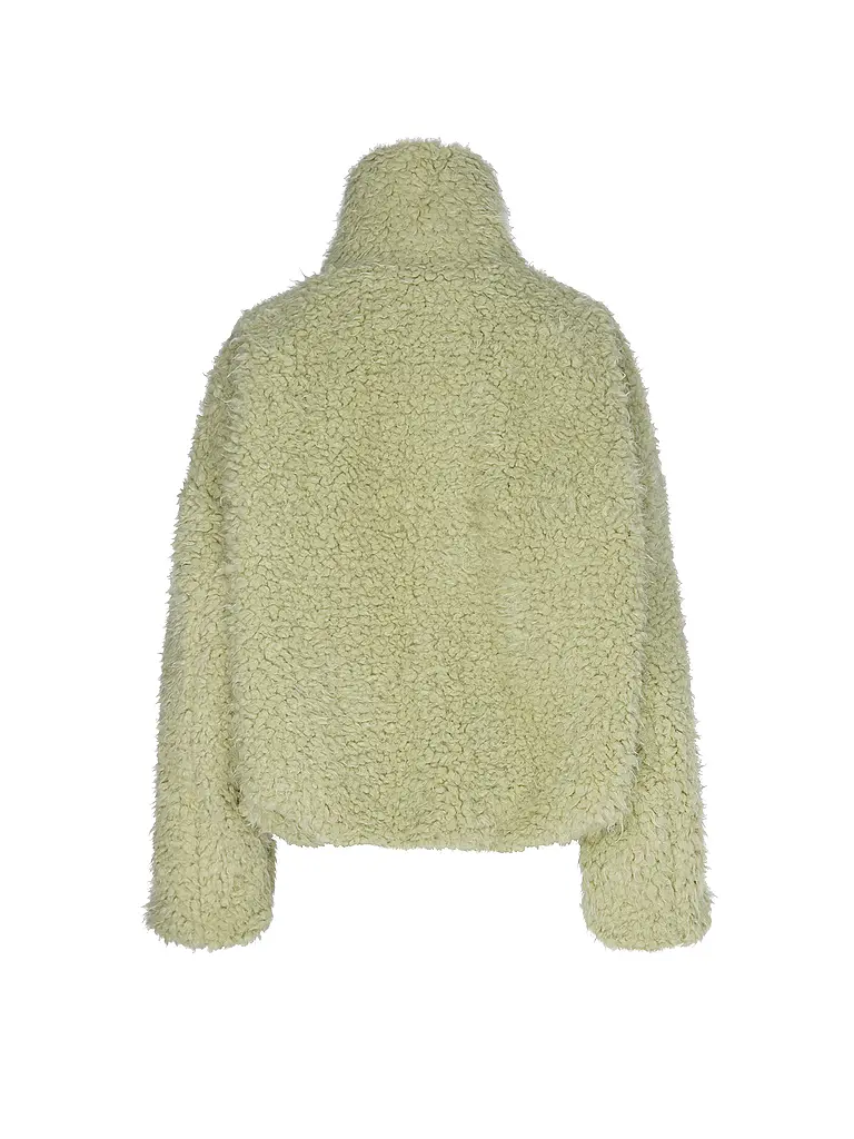 TELA | Jacke in Felloptik | Verde chiaro