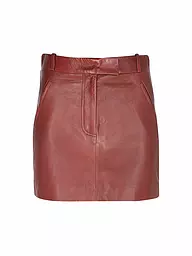 TELA | Minigonna in pelle | Rosso scuro